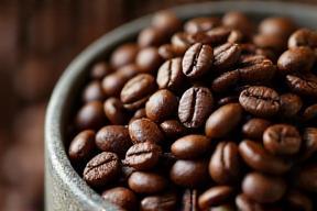 Roasted coffee beans in Caffè Verdi roastery