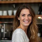 Giulia Conti at her coffee shop